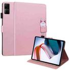 For Xiaomi Redmi Pad 2022 Cartoon Buckle Leather Tablet Case(Rose Gold) - 1