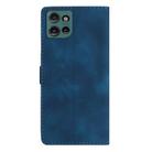 For Motorola Edge 50 5G Flower Butterfly Embossing Pattern Leather Phone Case(Blue) - 3