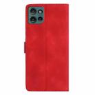 For Motorola Edge 50 5G Flower Butterfly Embossing Pattern Leather Phone Case(Red) - 3