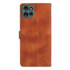 For Motorola Edge 50 5G Flower Butterfly Embossing Pattern Leather Phone Case(Brown) - 3