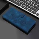 For Motorola Edge 50 Pro Flower Butterfly Embossing Pattern Leather Phone Case(Blue) - 2