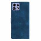 For Motorola Edge 50 Pro Flower Butterfly Embossing Pattern Leather Phone Case(Blue) - 3