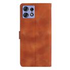 For Motorola Edge 50 Pro Flower Butterfly Embossing Pattern Leather Phone Case(Brown) - 3