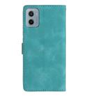 For Motorola Moto E15 Flower Butterfly Embossing Pattern Leather Phone Case(Sky Blue) - 3
