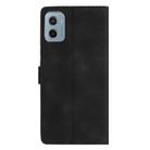 For Motorola Moto E15 Flower Butterfly Embossing Pattern Leather Phone Case(Black) - 3