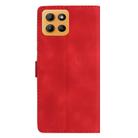For Motorola Moto G15 Flower Butterfly Embossing Pattern Leather Phone Case(Red) - 3