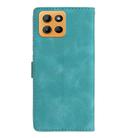 For Motorola Moto G15 Flower Butterfly Embossing Pattern Leather Phone Case(Sky Blue) - 3