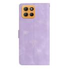 For Motorola Moto G15 Flower Butterfly Embossing Pattern Leather Phone Case(Purple) - 3