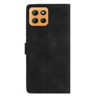 For Motorola Moto G15 Flower Butterfly Embossing Pattern Leather Phone Case(Black) - 3
