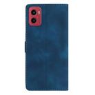 For Motorola Moto G05 Flower Butterfly Embossing Pattern Leather Phone Case(Blue) - 3