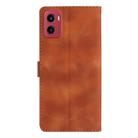 For Motorola Moto G05 Flower Butterfly Embossing Pattern Leather Phone Case(Brown) - 3