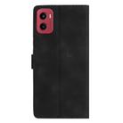 For Motorola Moto G05 Flower Butterfly Embossing Pattern Leather Phone Case(Black) - 3