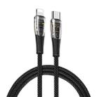 DUZZONA  A5 PD 20W USB-C/Type-C to 8 Pin Transparent Fast Charging Data Cable, Length: 1m(Black) - 1