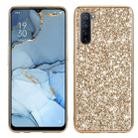 For OPPO Reno3 Glitter Powder Shockproof TPU Protective Case(Gold) - 1