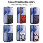For Samsung Galaxy Z Flip7 CD Texture Magnetic Holder Phone Case(Red) - 2