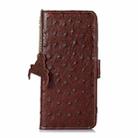 For Motorola Edge 50 Neo Ostrich Pattern Genuine Leather RFID Phone Case(Coffee) - 2