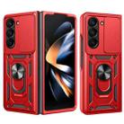 For Samsung Galaxy Z Fold6 Sliding Camera Cover Design TPU+PC Phone Case(Red) - 1