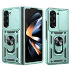 For Samsung Galaxy Z Fold6 Sliding Camera Cover Design TPU+PC Phone Case(Green) - 1