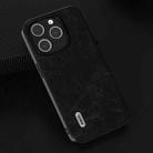 For iPhone 14 Plus ABEEL Dream Litchi Texture PU Phone Case(Black) - 2