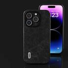 For iPhone 14 Plus ABEEL Dream Litchi Texture PU Phone Case(Black) - 4