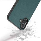 For iPhone 16 ABEEL Genuine Leather Luolai Series Phone Case(Dark Green) - 3