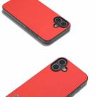 For iPhone 16 ABEEL Genuine Leather Luolai Series Phone Case(Red) - 2