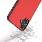 For iPhone 16 ABEEL Genuine Leather Luolai Series Phone Case(Red) - 3