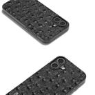 For iPhone 16 ABEEL Genuine Leather Ostrich Texture Phone Case(Black) - 2