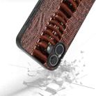 For iPhone 16 ABEEL Genuine Leather Weilai Series Phone Case(Coffee) - 3