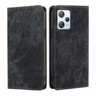 For Blackview A53 / A53 Pro RFID Anti-theft Brush Magnetic Leather Phone Case(Black) - 1