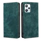 For Blackview A53 / A53 Pro RFID Anti-theft Brush Magnetic Leather Phone Case(Green) - 1
