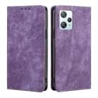 For Blackview A53 / A53 Pro RFID Anti-theft Brush Magnetic Leather Phone Case(Purple) - 1