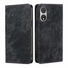 For CUBOT P60 RFID Anti-theft Brush Magnetic Leather Phone Case(Black) - 1