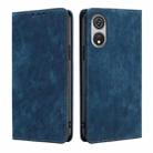 For CUBOT P60 RFID Anti-theft Brush Magnetic Leather Phone Case(Blue) - 1