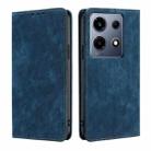 For Infinix Note 30 VIP 5G RFID Anti-theft Brush Magnetic Leather Phone Case(Blue) - 1