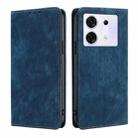 For Infinix Zero 30 5G RFID Anti-theft Brush Magnetic Leather Phone Case(Blue) - 1