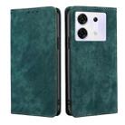 For Infinix Zero 30 5G RFID Anti-theft Brush Magnetic Leather Phone Case(Green) - 1