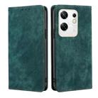 For Infinix Zero 30 4G RFID Anti-theft Brush Magnetic Leather Phone Case(Green) - 1