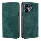 For Infinix Hot 40i RFID Anti-theft Brush Magnetic Leather Phone Case(Green) - 1