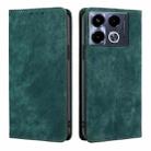 For Infinix Note 40 4G RFID Anti-theft Brush Magnetic Leather Phone Case(Green) - 1