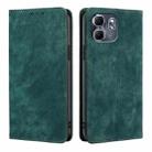 For Infinix Hot 50i RFID Anti-theft Brush Magnetic Leather Phone Case(Green) - 1