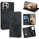 For Infinix Note 50 4G RFID Anti-theft Brush Magnetic Leather Phone Case(Black) - 1