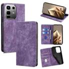 For Infinix Note 50 4G RFID Anti-theft Brush Magnetic Leather Phone Case(Purple) - 1
