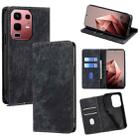 For Infinix Note 50s 5G RFID Anti-theft Brush Magnetic Leather Phone Case(Black) - 1
