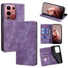 For Infinix Note 50s 5G RFID Anti-theft Brush Magnetic Leather Phone Case(Purple) - 1