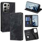 For Infinix Note 50x 5G RFID Anti-theft Brush Magnetic Leather Phone Case(Black) - 1