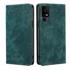 For TCL 40 XE 5G / 40X 5G T601D RFID Anti-theft Brush Magnetic Leather Phone Case(Green) - 1