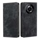 For Realme 11 5G RFID Anti-theft Brush Magnetic Leather Phone Case(Black) - 1