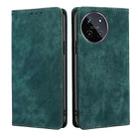 For Realme 11 4G RFID Anti-theft Brush Magnetic Leather Phone Case(Green) - 1