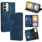 For Realme C75 4G / 14x 5G Global RFID Anti-theft Brush Magnetic Leather Phone Case(Blue) - 1